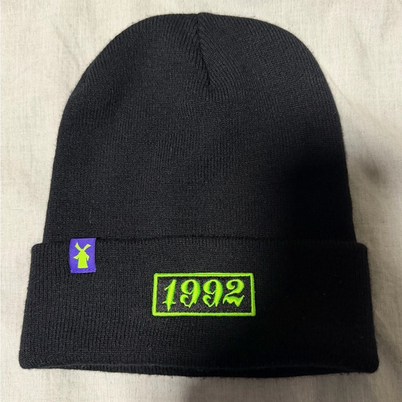 Dutch Bros Other - Black Beanie with Neon Green 1992 Embroidery